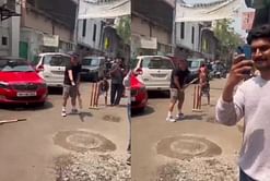 [Watch] Australia opener David Warner plays street cricket with fans in Mumbai