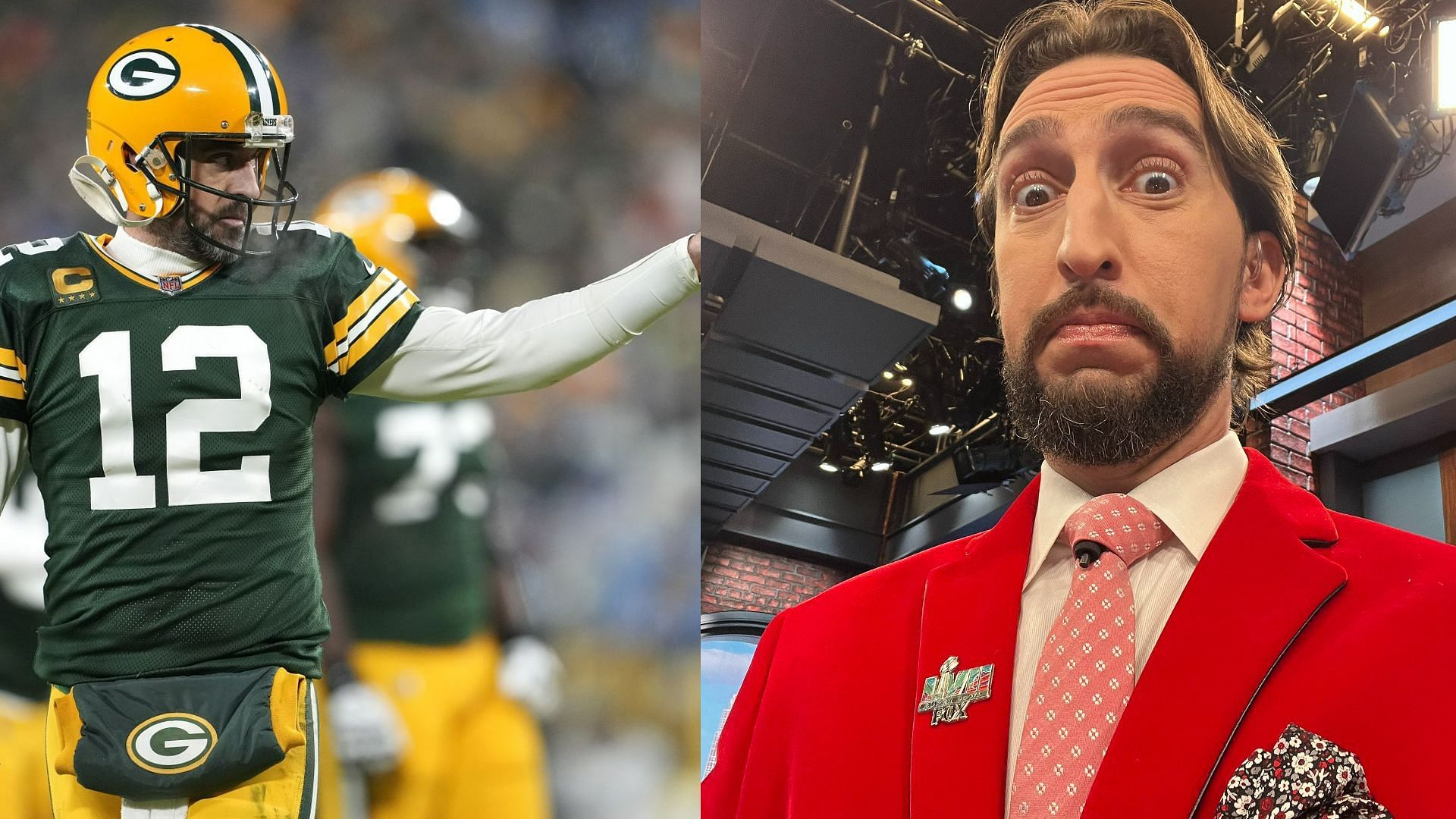 Nick Wright has made a big call on is Aaron Rodgers will retire or not. Photo via Nick Wright/Twitter.