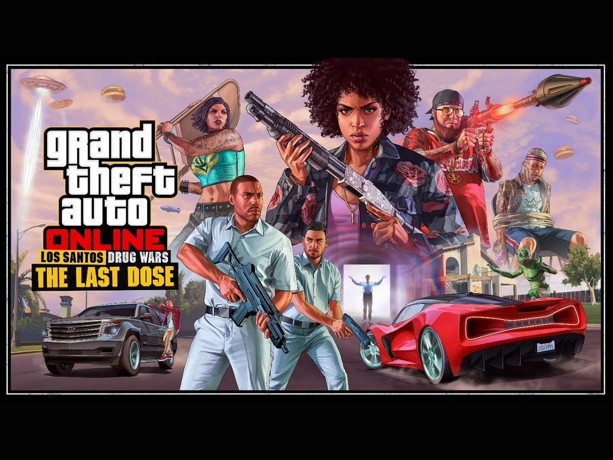 The official poster for the GTA Online:The Last Dose update (Image via Rockstar Games)