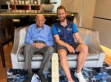 Kane Williamson surprises his ardent fan by gifting him a signed bat ahead of his 99th birthday
