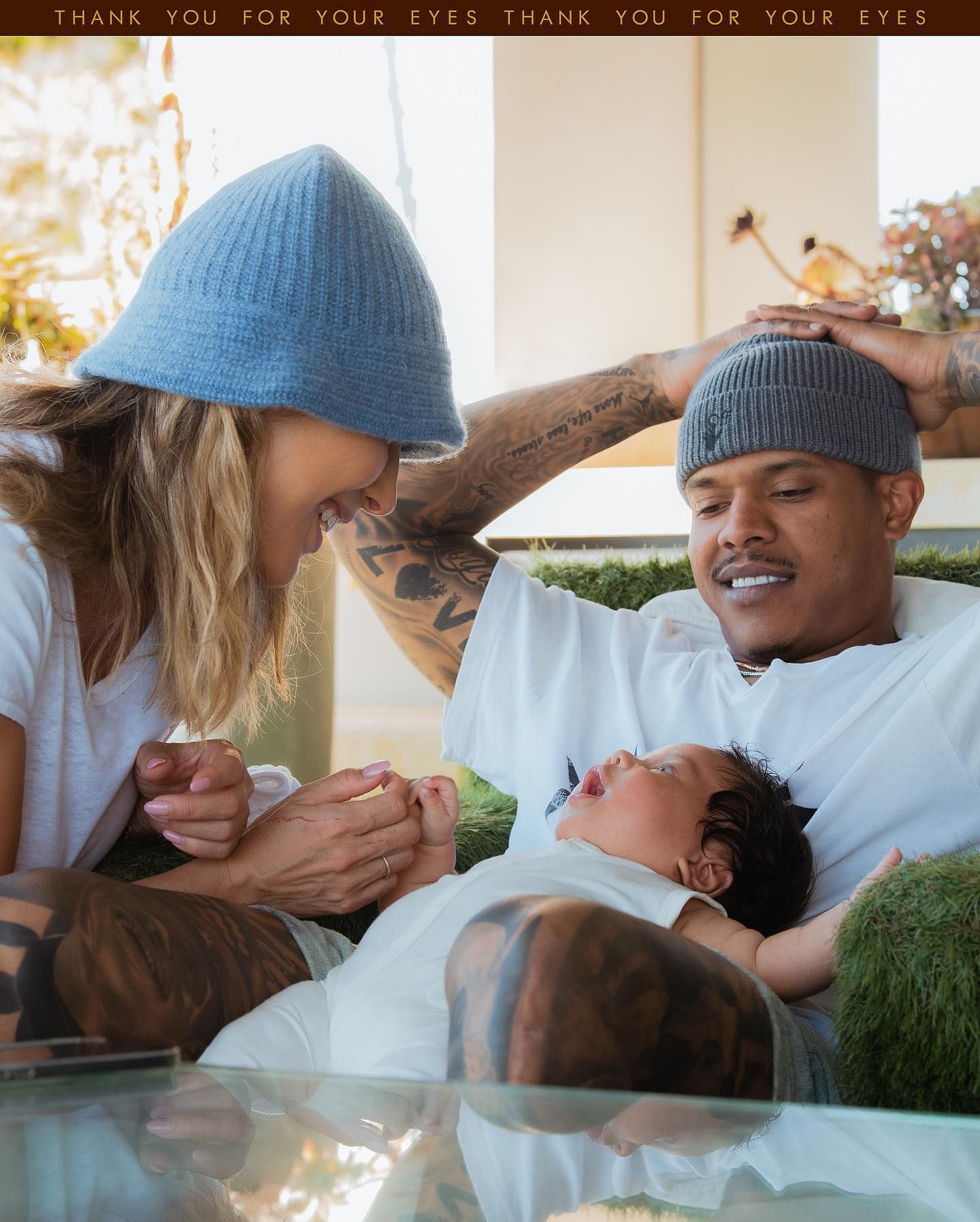 Marcus Stroman and Shannon Ndaj with their son Kai - photo via @mr.koa on Instagram