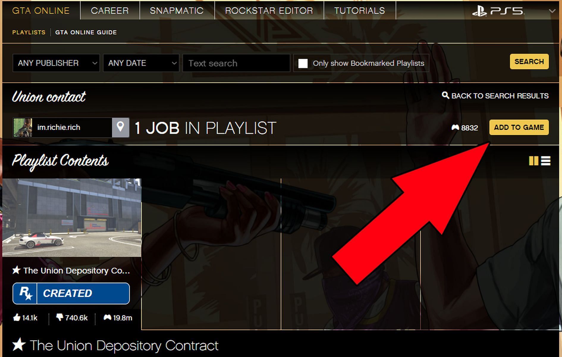 Make sure to click on &quot;Add to Game&quot; (Image via Rockstar Games)