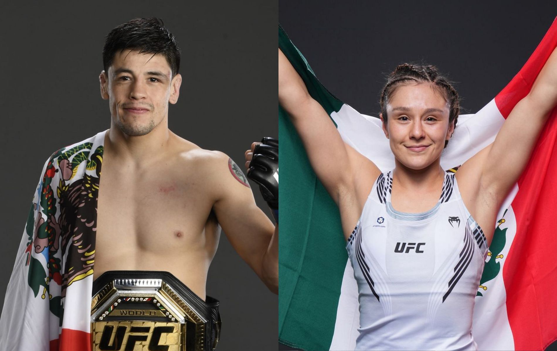 Brandon Moreno (left) and Alexa Grasso (right)