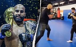 WATCH: Arjan Bhullar puts in the work in the gym to prepare for world title unification against Anatoly Malykhin