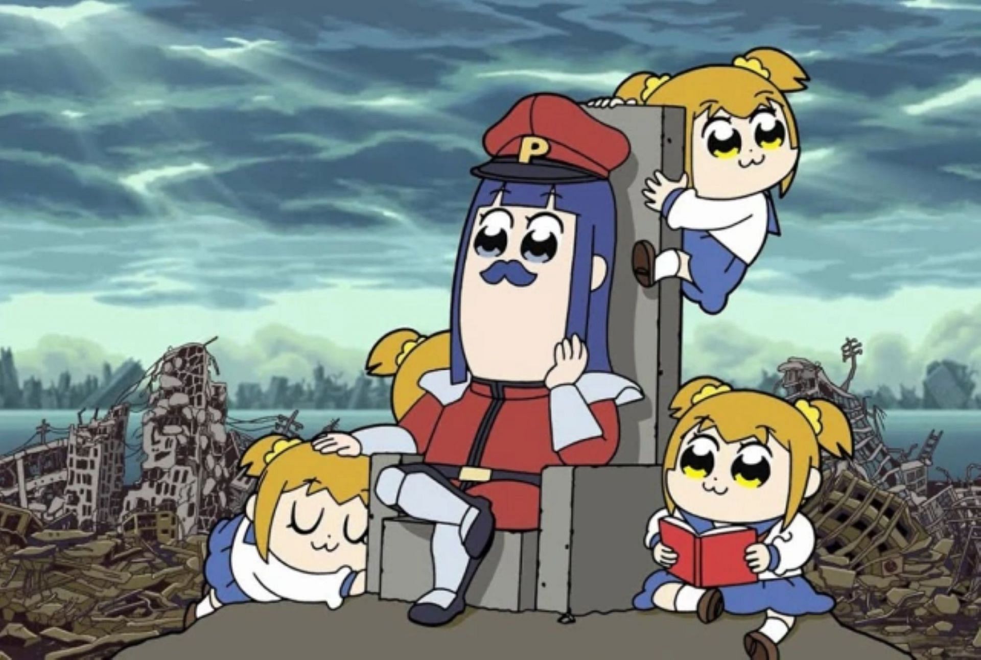 Pop Team Epic pardoying Street Fighter (Image via Kamikaze Douga/Space Neko Company)