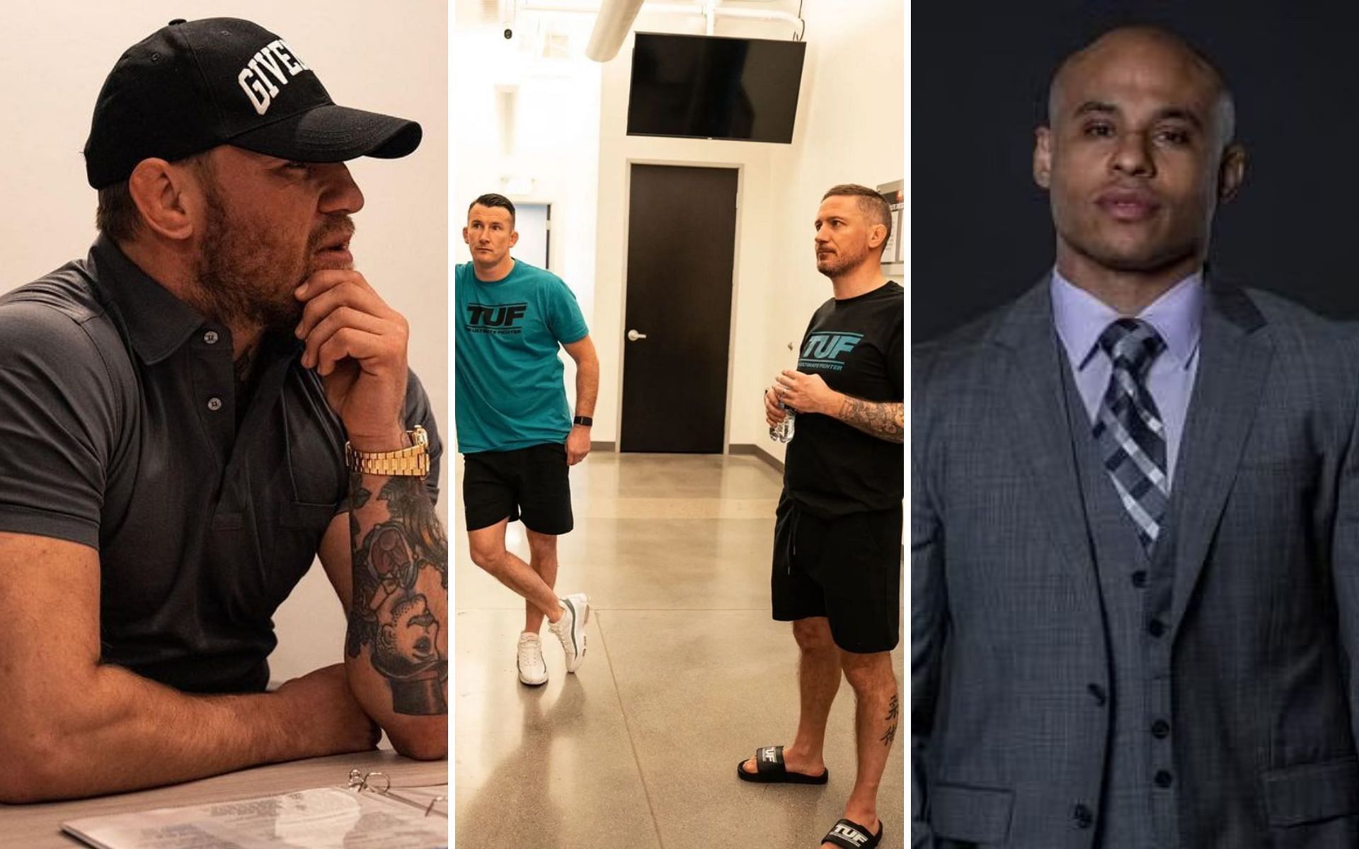 Conor McGregor (left), Owen Roddy and John Kavanagh (middle) and Ali Abdelaziz (right) [Image credits: @coach_kavanagh on Instagram]