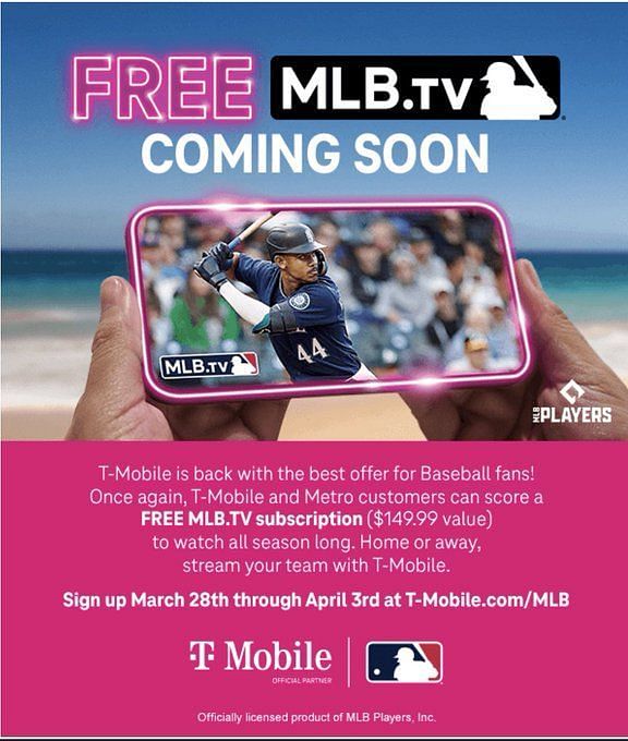 How to get TMobile MLB.TV Free Subscription? Dates, prices, and other