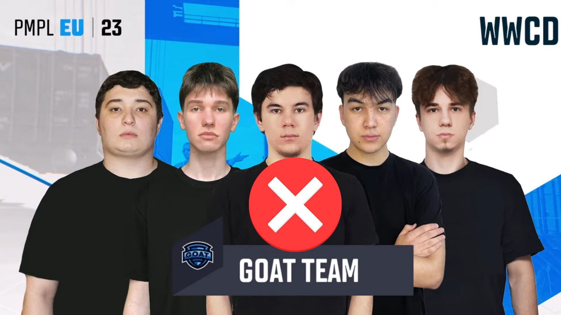 Team GOAT has been prohibited to compete in PMPL Europe Sping 2023 (Image via Sportskeeda)