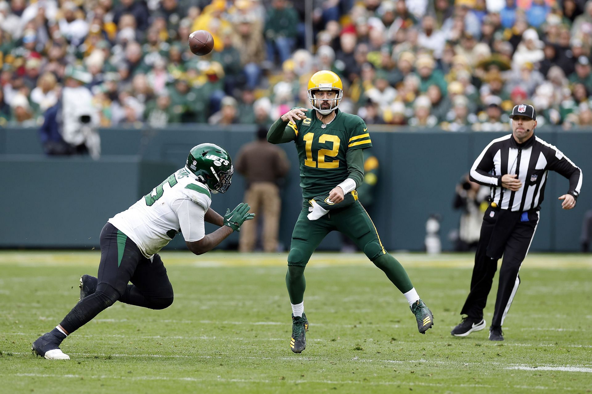 Aaron Rodgers New York Jets v Green Bay Packers