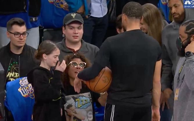 Watch: Steph Curry embraces a young fan who is overjoyed with emotion watching him play for the first time
