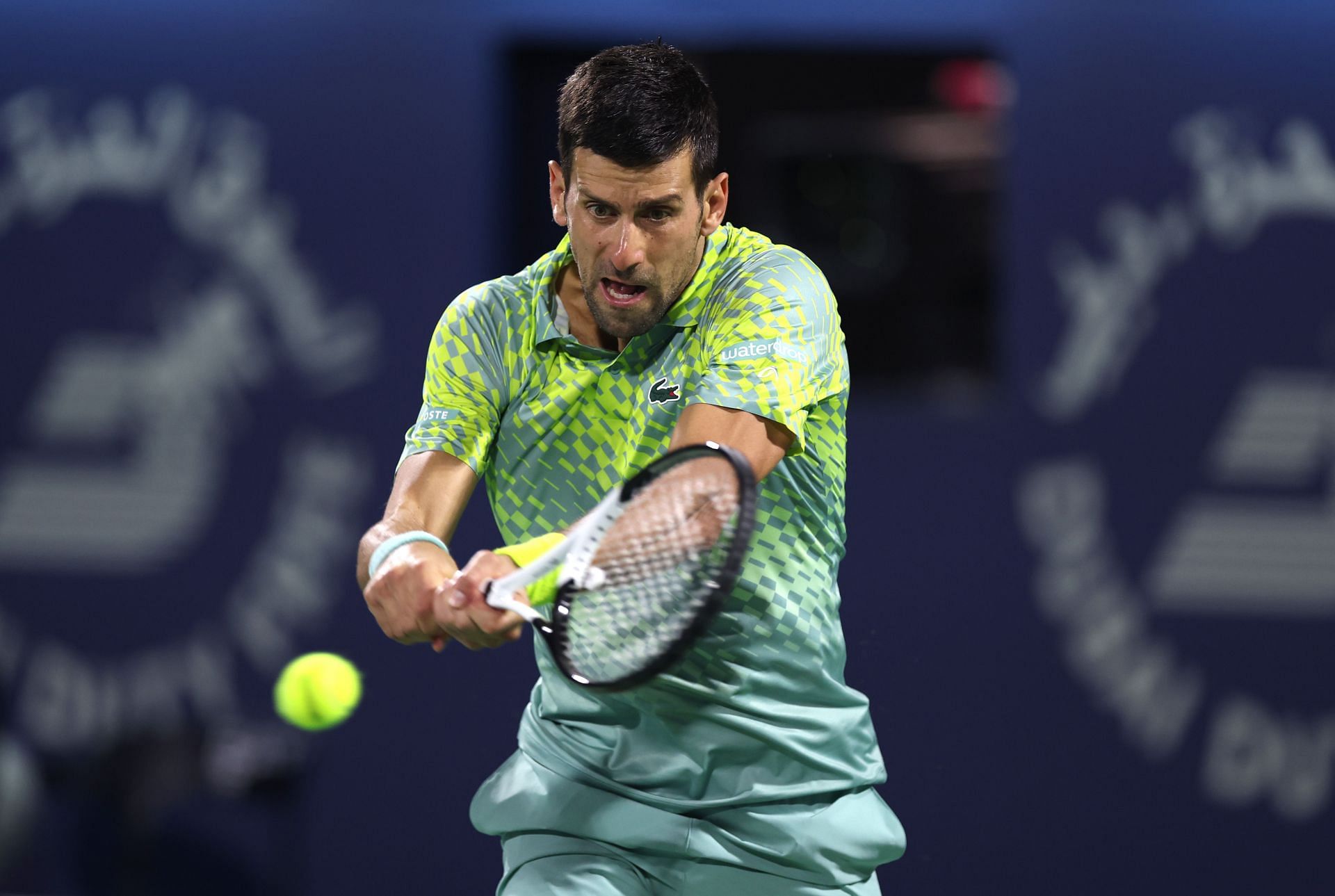 Novak Djokovic during the 2023 Dubai Tennis Championships