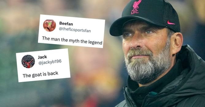 "The goat is back", "This team will cook today" - Liverpool fans delighted to see injured star back in the squad