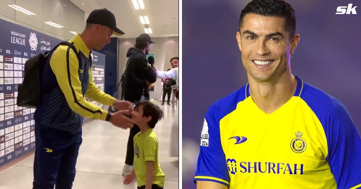A young fan shared a heartwarming moment with Cristiano Ronaldo