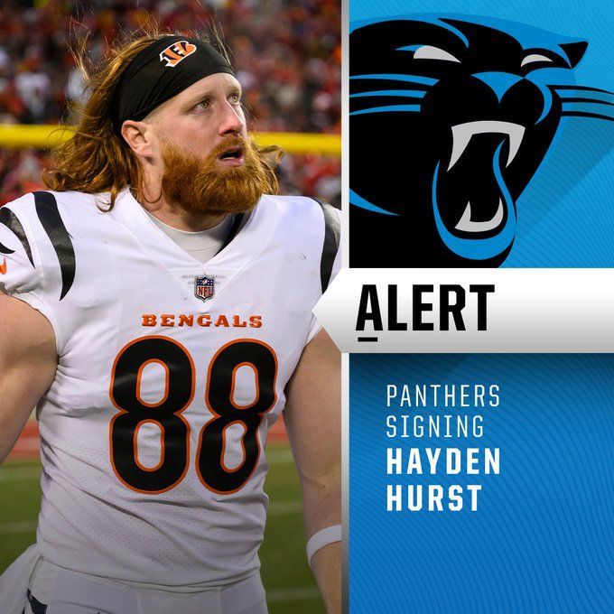 Bengals reportedly losing tight end Hurst to Panthers