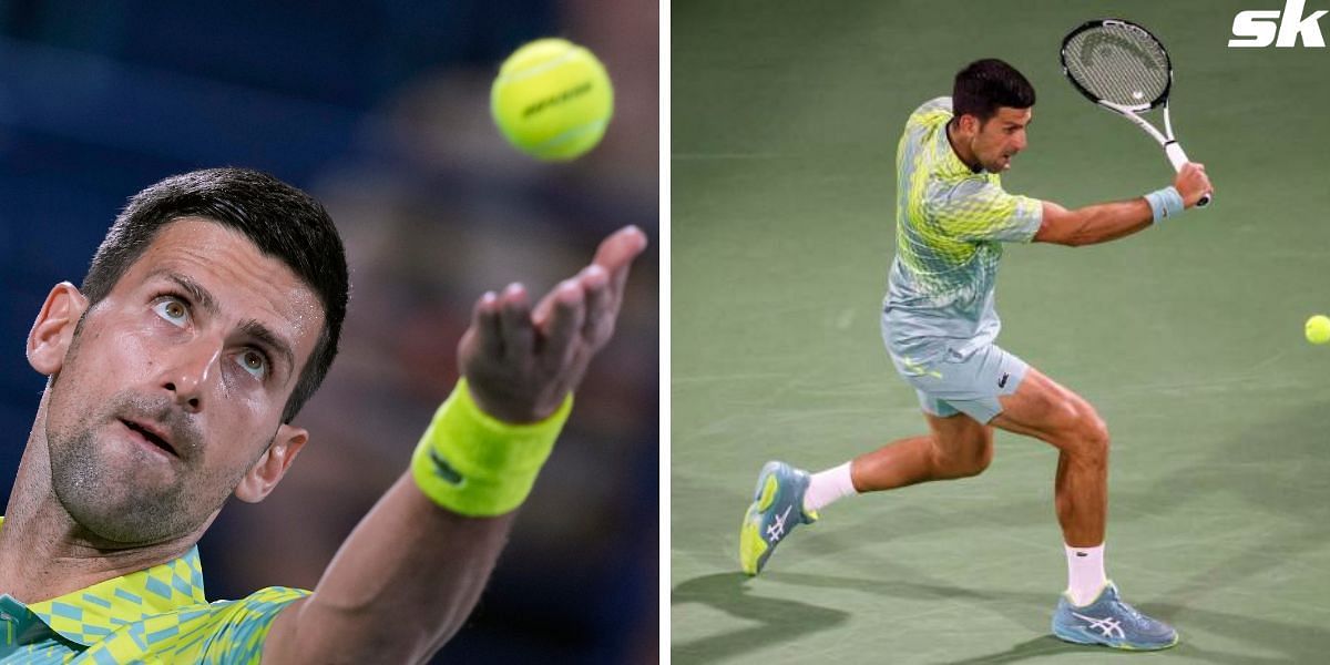 Novak Djokovic won his first match at the Dubai Tennis Championships