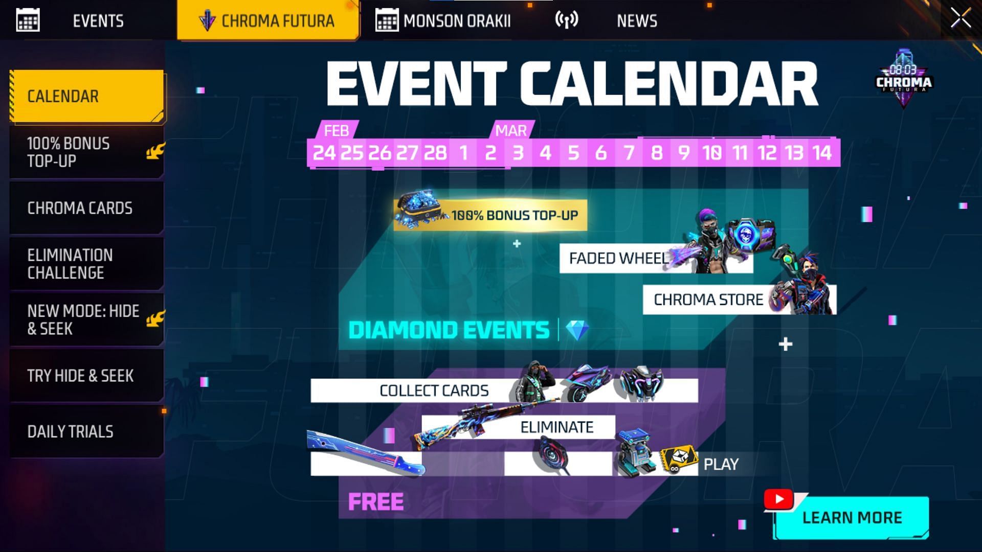 Click on the &quot;Daily Trials&quot; event on the left side of the screen (Image via Garena)
