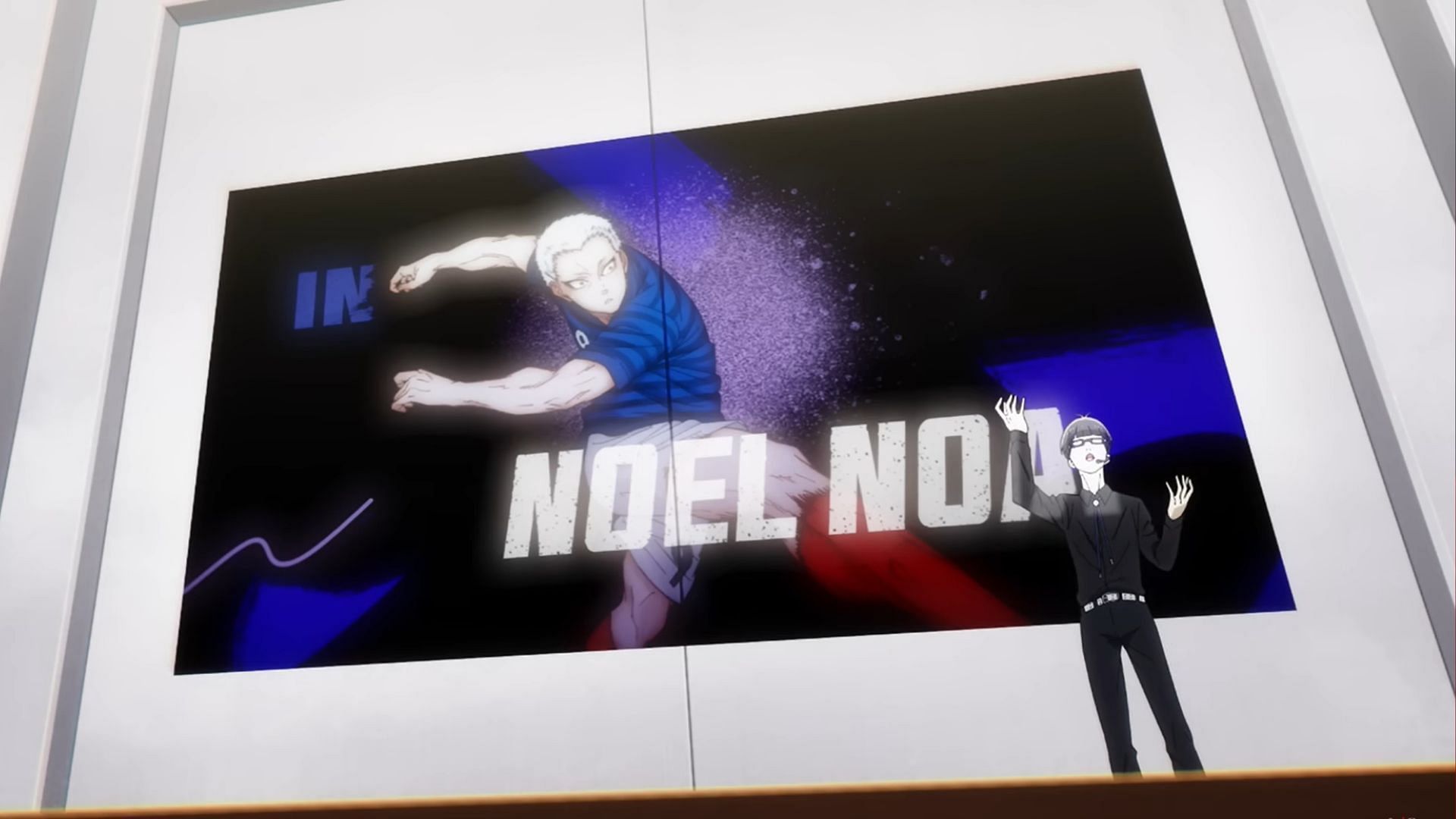 Ego Jinpachi describing Noel Noa&#039;s ideology as a striker in the anime (Image via 8bit)