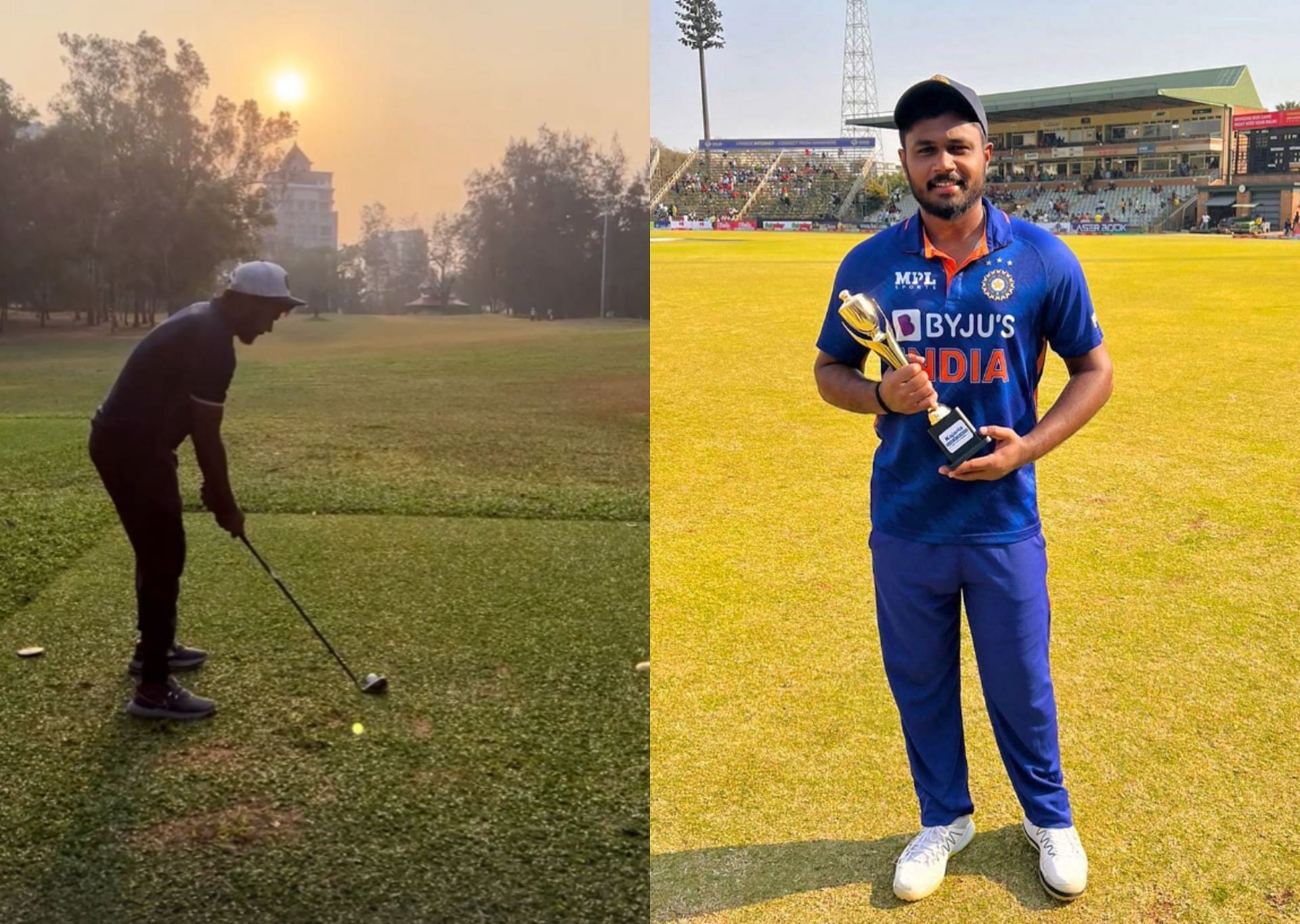 Sanju Samson playing Golf (PC: Instagram)