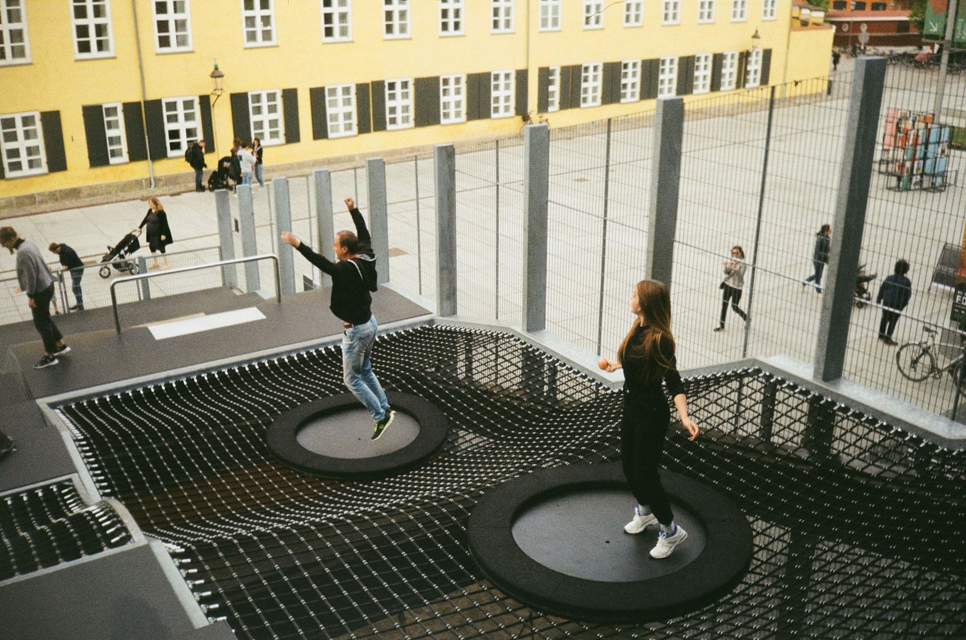 Jumping on trampoline is a good exercise, as it helps build strength (Image via Unsplash/Andrii Zhuk)