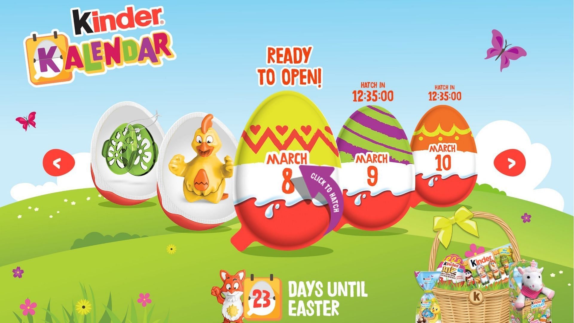 the Kinder Kalendar website offers fun spring and easter activities to enjoy with your family every day until April 3 (Image via Ferrero)