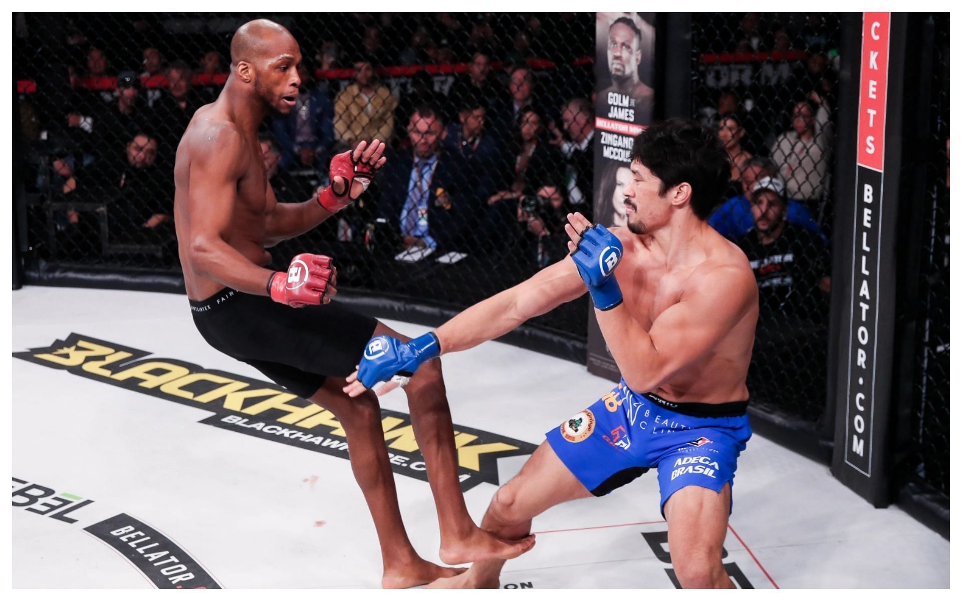 Michael Page leg kicking Goiti Yamauchi 