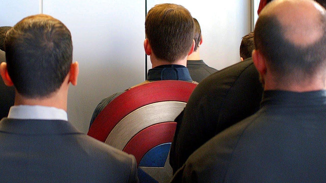 The unforgettable elevator fight scene in Captain America: The Winter Soldier (Image via Marvel Studios)