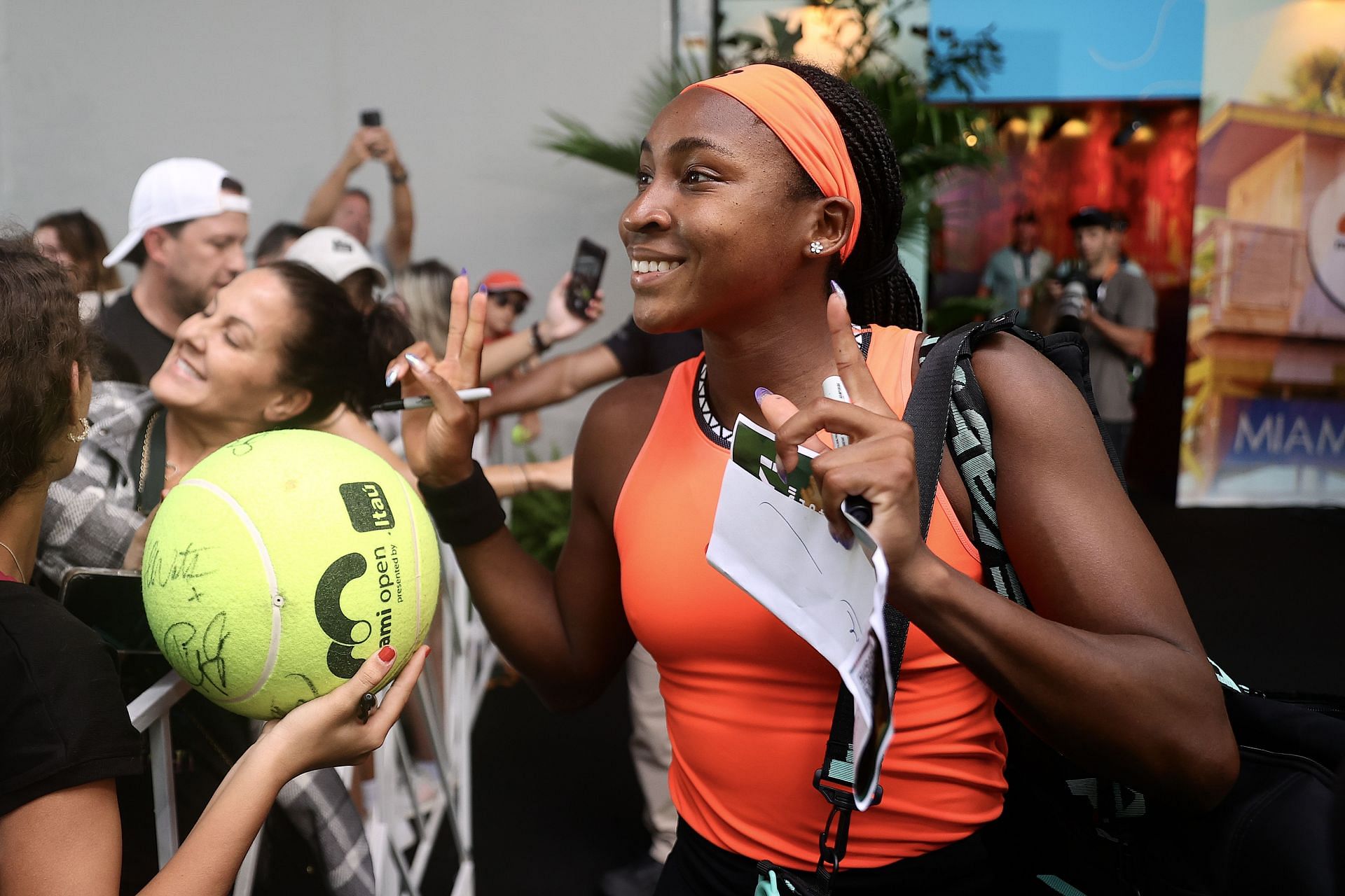 Coco Gauff during the 2023 Miami Open