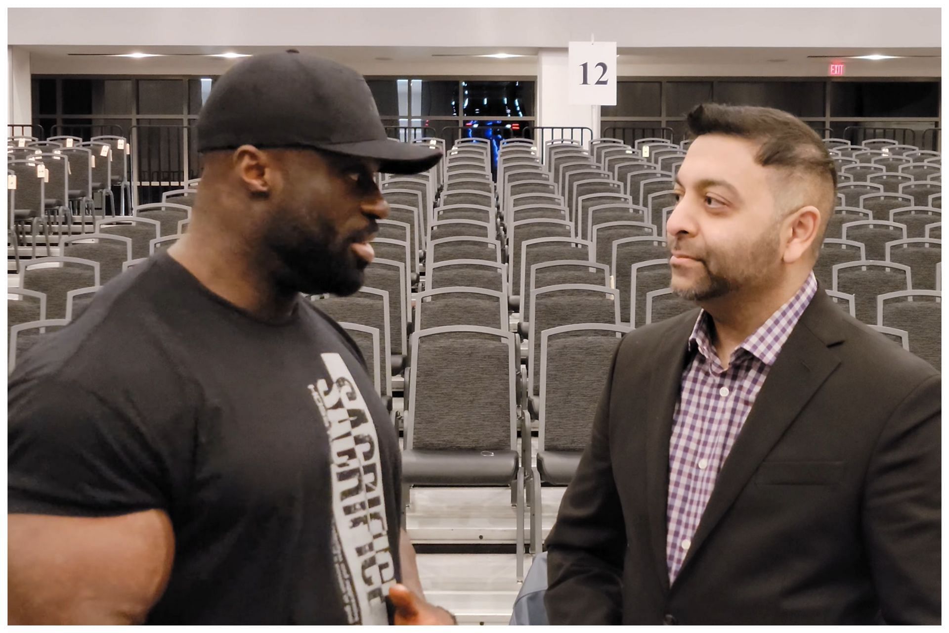 Samson Dauda in an interview after winning the 2023 Arnold Classic: Image via YouTube (@rxmuscle)