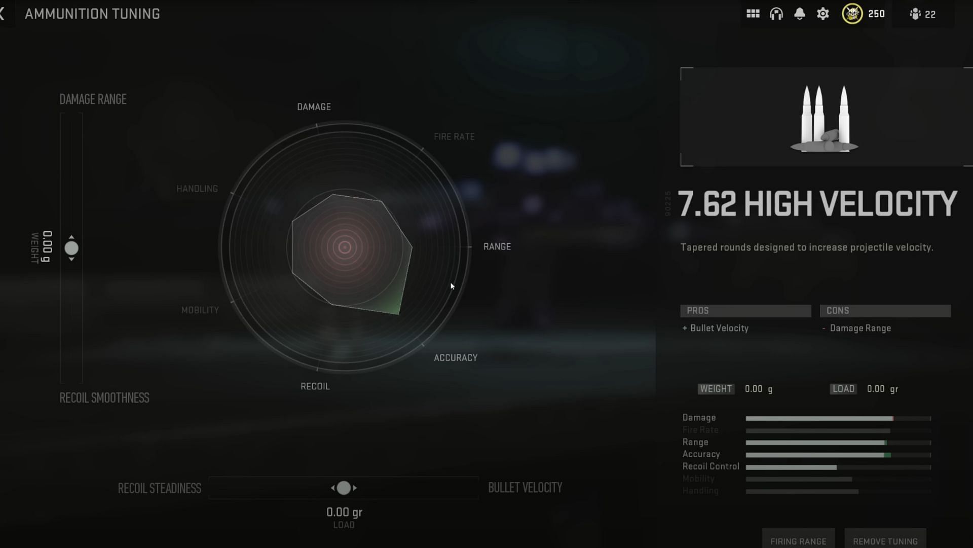 Ammunition tuning (Image via Activision and YouTube/Metaphor)