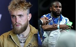 WATCH: Jake Paul reacts after getting jumped by Floyd Mayweather