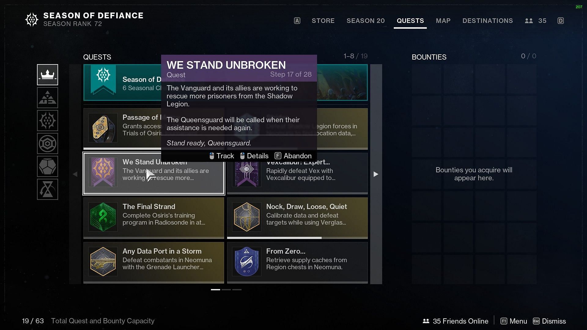 We Stand Unbroken questline (Image via Destiny 2)