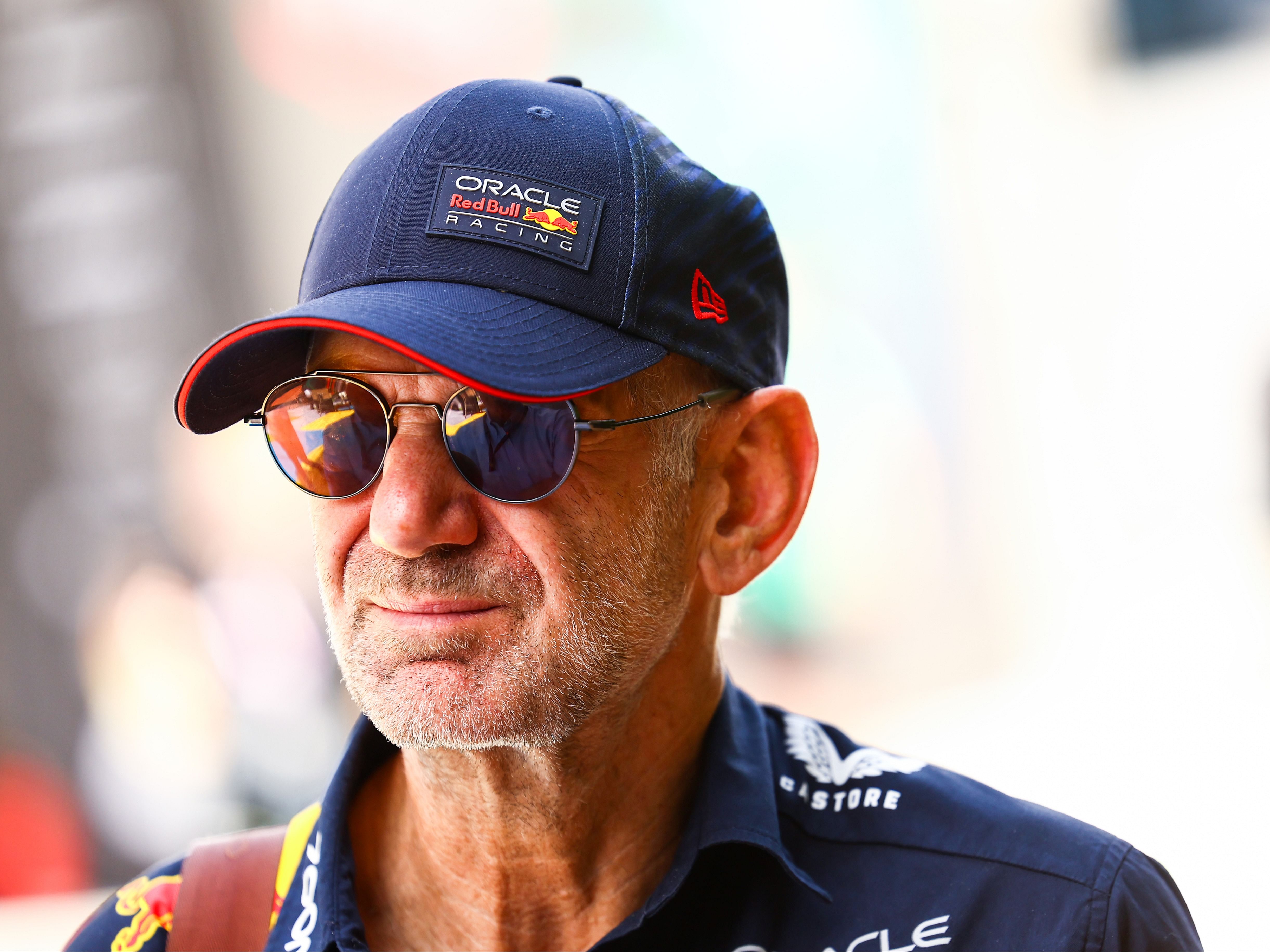 Adrian Newey, the Chief Technical Officer of Red Bull Racing looks on in the paddock prior to final practice ahead of the 2023 F1 Saudi Arabian Grand Prix (Photo by Mark Thompson/Getty Images)