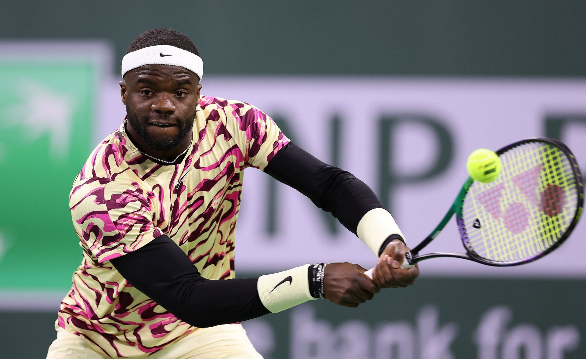 Frances Tiafoe in action at the BNP Paribas Open