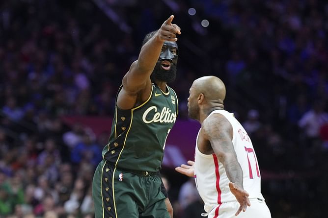 Watch: Jaylen Brown gets chippy with Rudy Gobert after getting elbowed in face