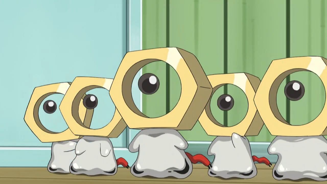 A group of Meltan as shown in the anime (Image via The Pokemon Company)