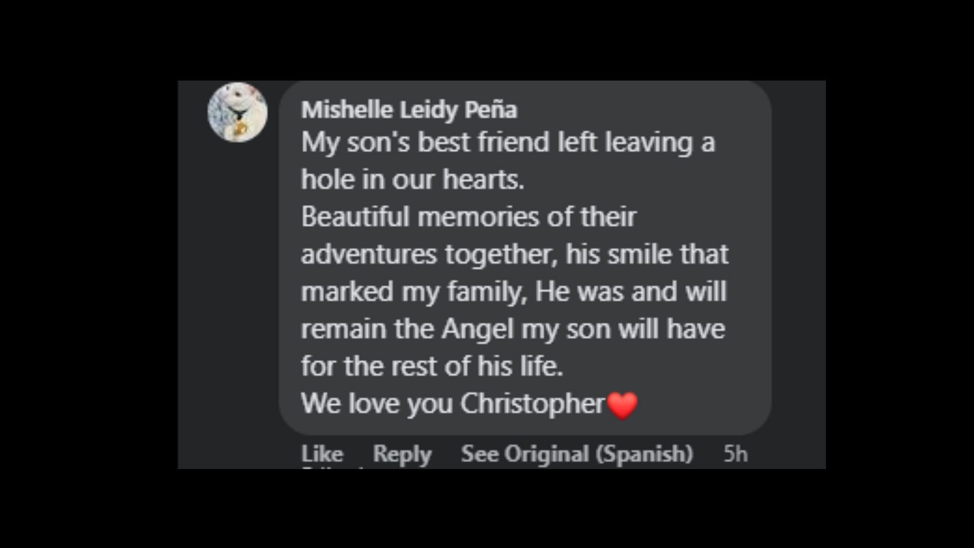 Social media users paid tributes to Christopher (Image via Excel Academy Charter Schools/Facebook)
