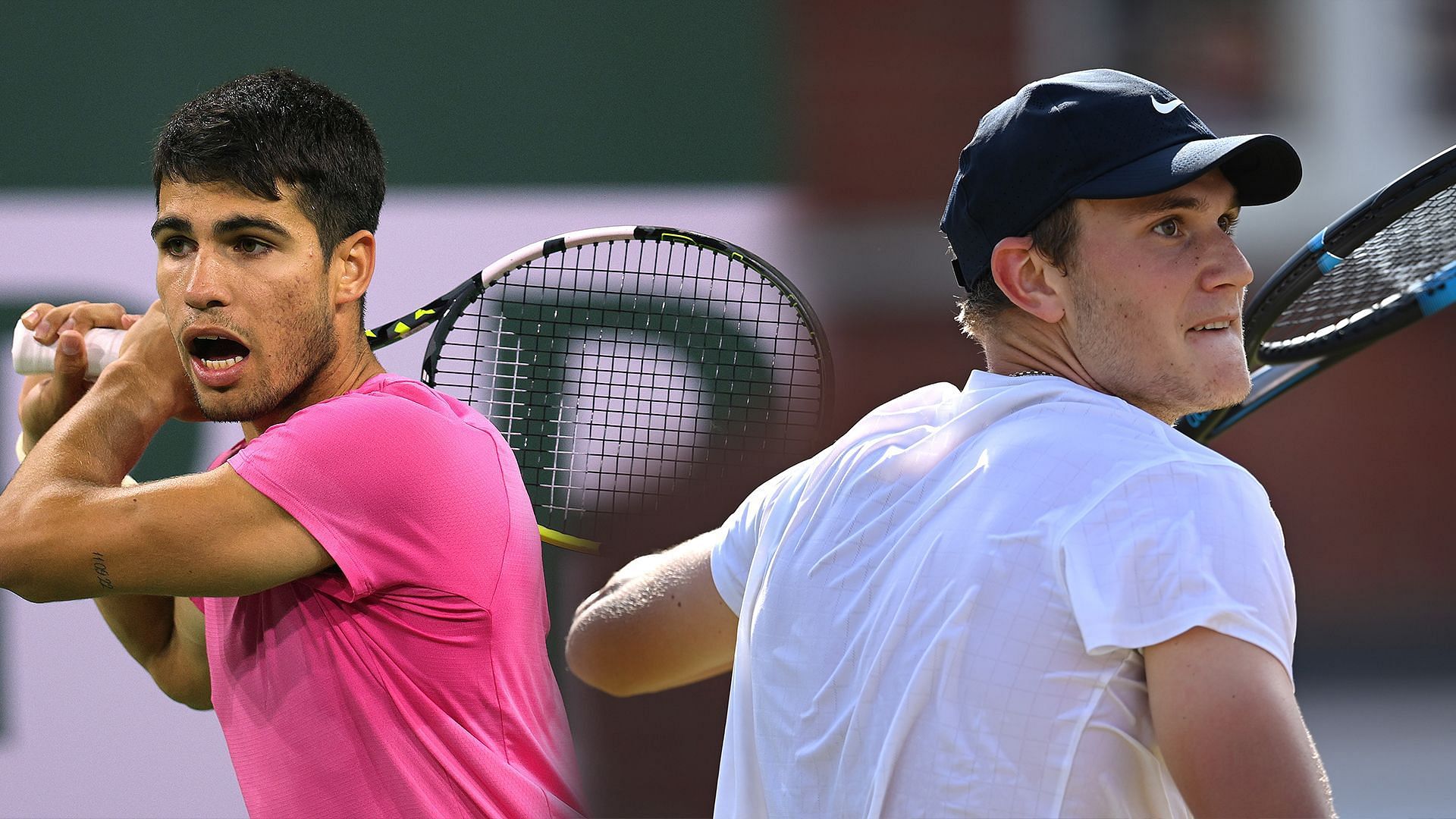 Carlos Alcaraz (left) will continue his title defence against Jack Draper.