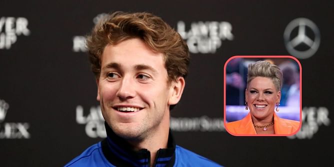 "She was a bit unfocused but it was fun" - Casper Ruud opens up about sharing court with American singer Pink, jokes about her umpiring skills