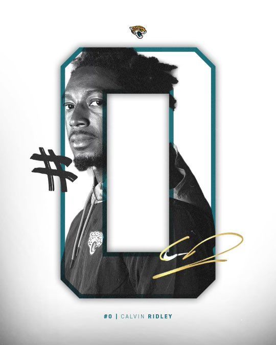 SALE 30%! Calvin Ridley #0 Jacksonville Jaguars Name & Number T-Shirt