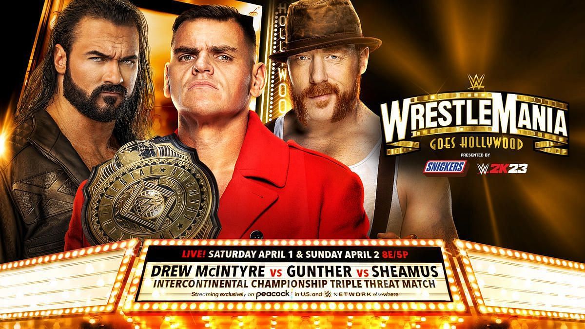 WWE Intercontinental Champion Gunther will defend the title against Drew McIntyre and Sheamus