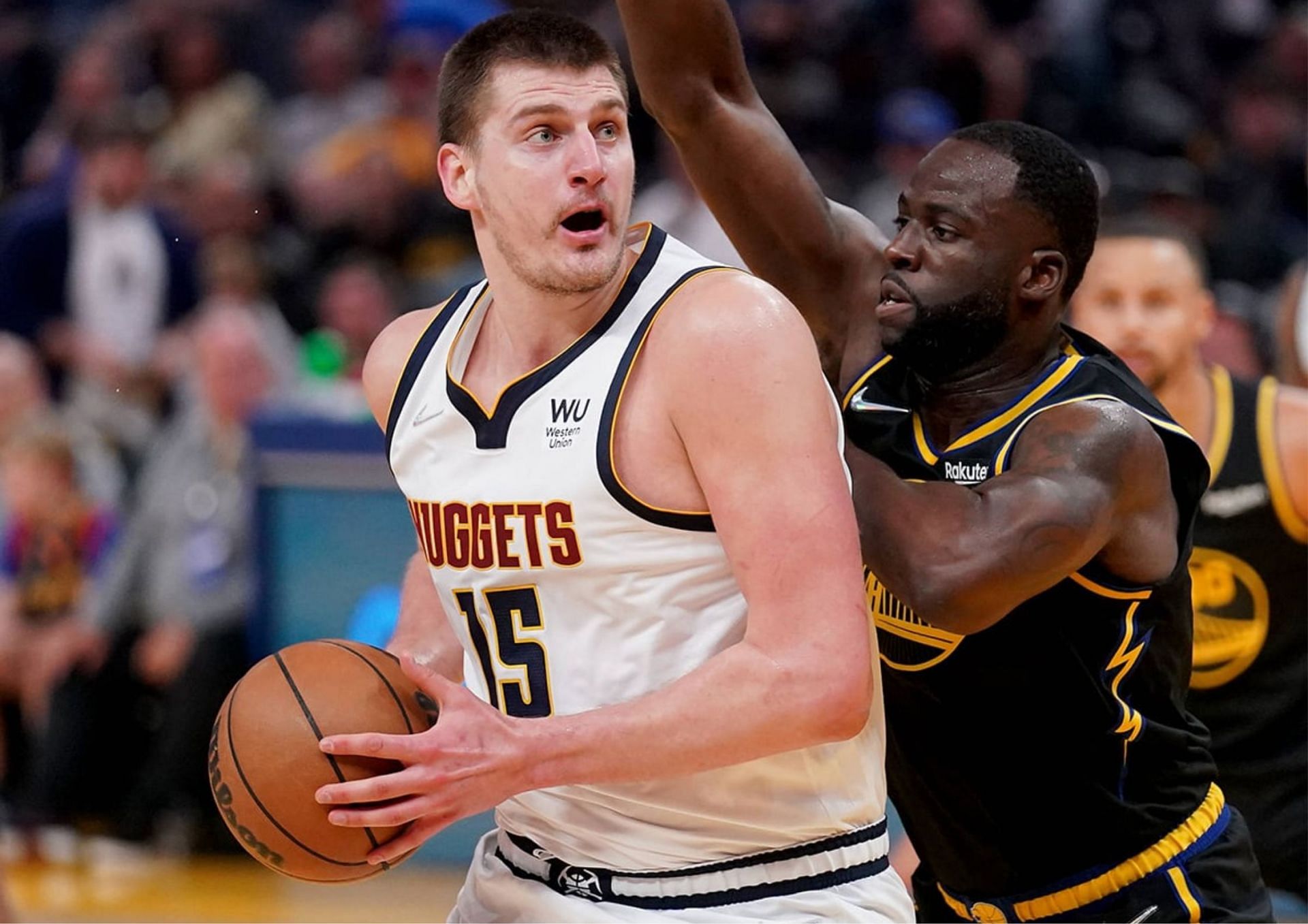 Nikola Jokic is averaging a monster triple-double against the Golden State Warriors this season.