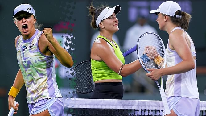 "Iga's fighting spirit didn't go anywhere as many were afraid" - Tennis fans react to Iga Swiatek's gritty win over Bianca Andreescu at Indian Wells