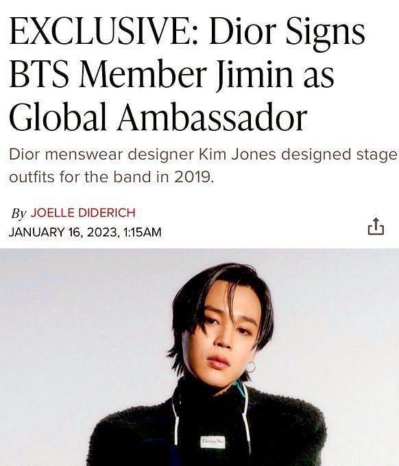 Tiffany & Co. names BTS Jimin as brand ambassdor