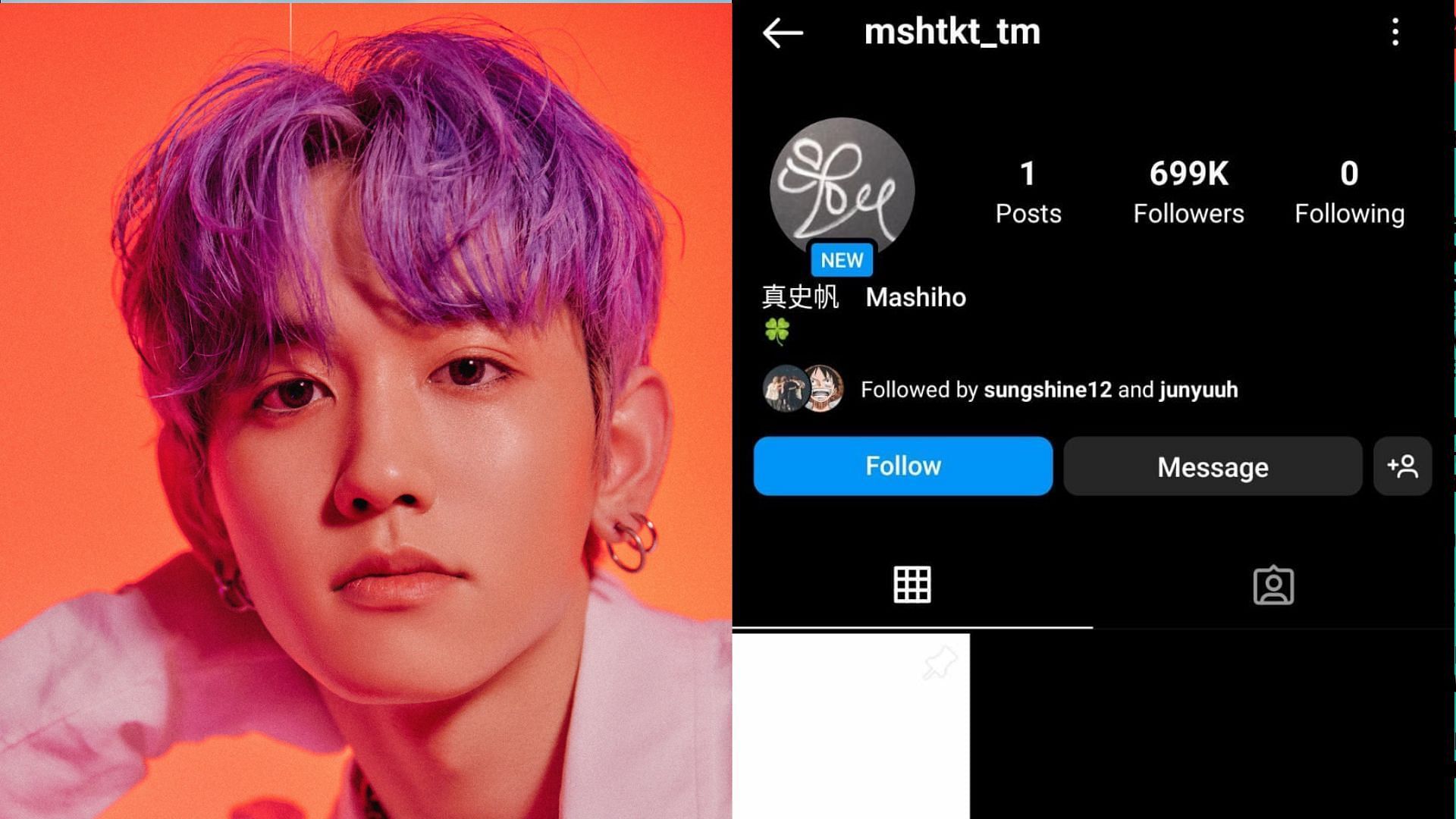 Former TREASURE member Mashiho surprises fans by opening Instagram account on his birthday (Images via Twitter/ygent_official and Instagram/mshtkt_tm)