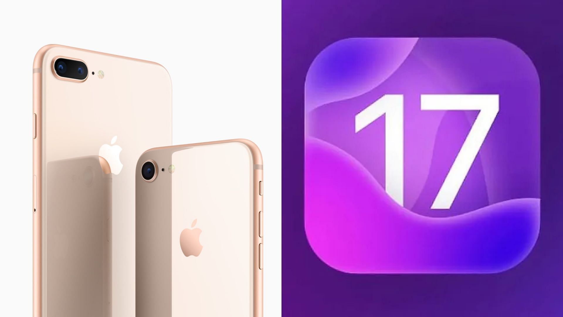 iPhone 8 and iOS 17 logo