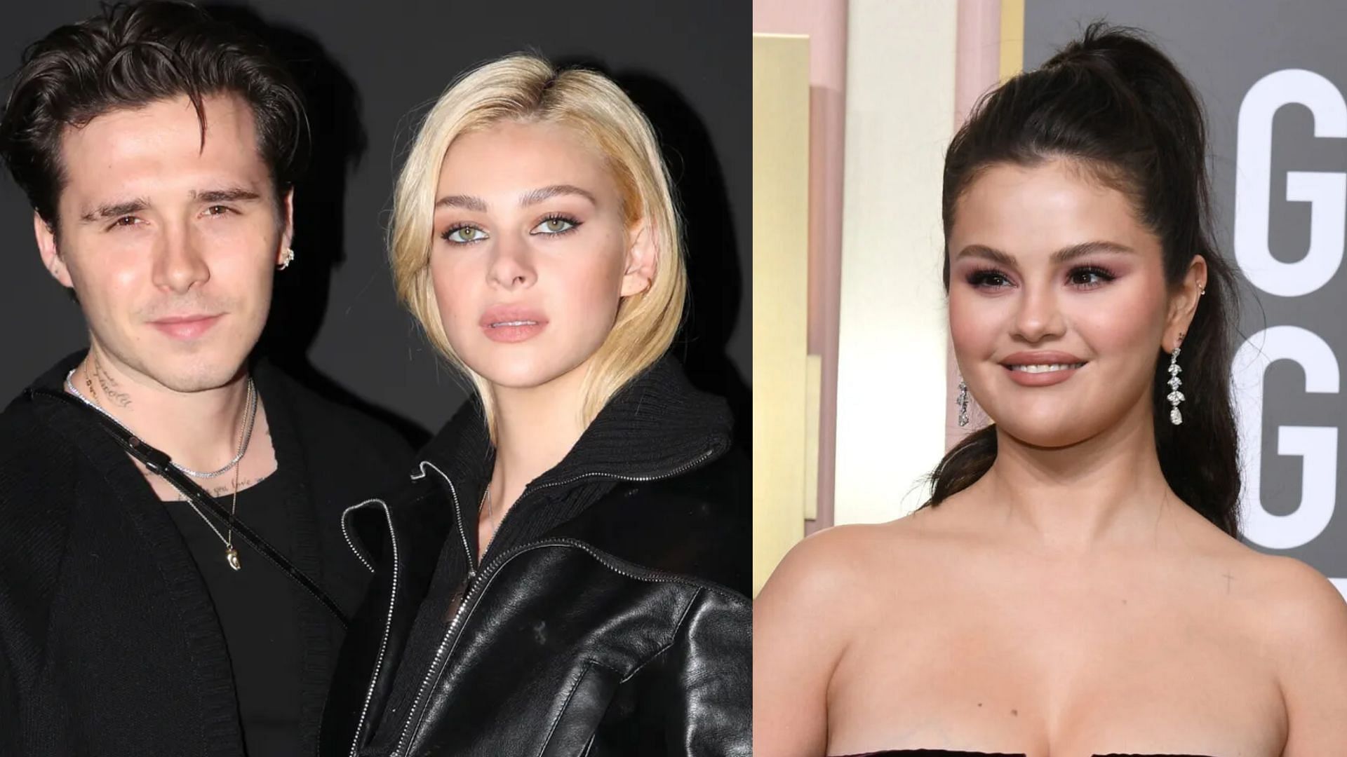 Brooklyn Beckham, Nicola Peltz, and Selena Gomez. (Photo via Bertrand Rindoff Petroff/Getty Images, Jon Kopaloff/Getty Images)