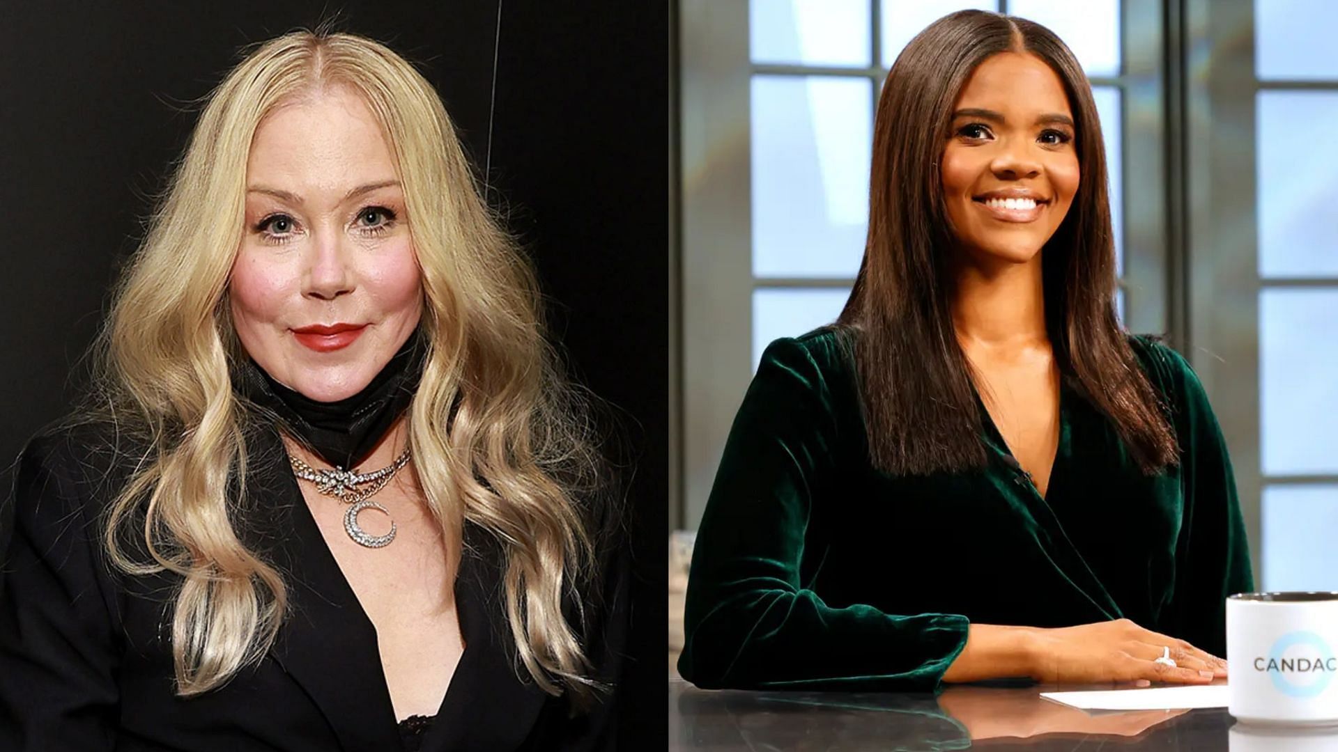 Christina Applegate and Candace Owens. (Photo via Matt Winkelmeyer/Getty, Jason Kempin/Getty)