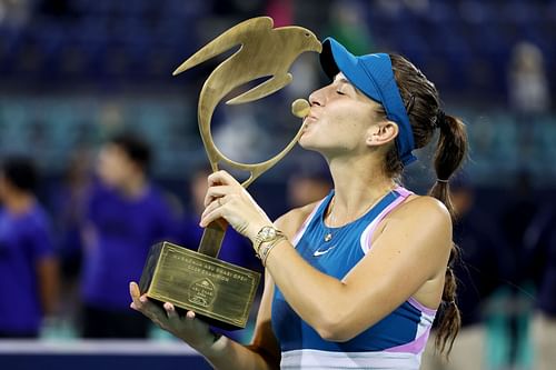 Belinda Bencic at the 2023 Abu Dhabi Open.