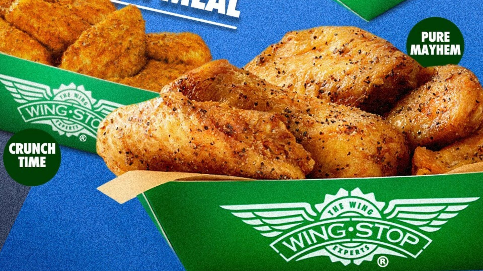 The Pure Mayhem, Crunch Time, and Meltdown wings flavors come right in time for the Basketball Tournament season (Image via Wingstop)