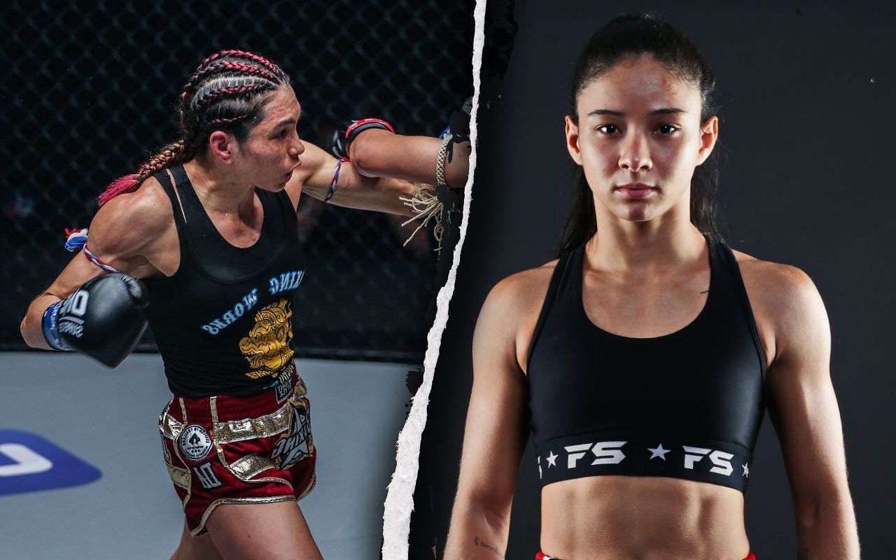 Janet Todd (Left) faces Allycia Hellen Rodrigues (Right) at ONE Fight Night 8